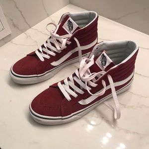 🔥 NWOT Vans High Top Sk8 Burgundy